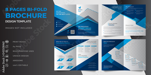 8 pages corporate business brochure or professional modern multipurpose brochure design template