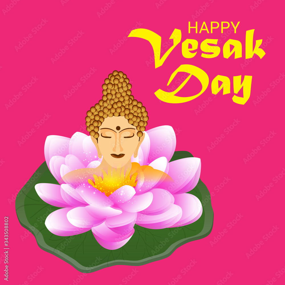 Vector illustration of a background or poster for celebrate Happy Vesak day or Buddha Purnima. Vector illustration of a background or poster for celebrate Happy Vesak day or Buddha Purnima.