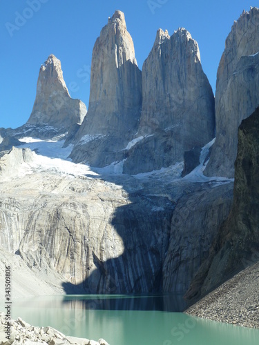 orres del paine in patagonia photo