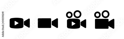 Video camera icons set. Video camera vector icon. Camera Icons. Movie Sign. Cinema photo