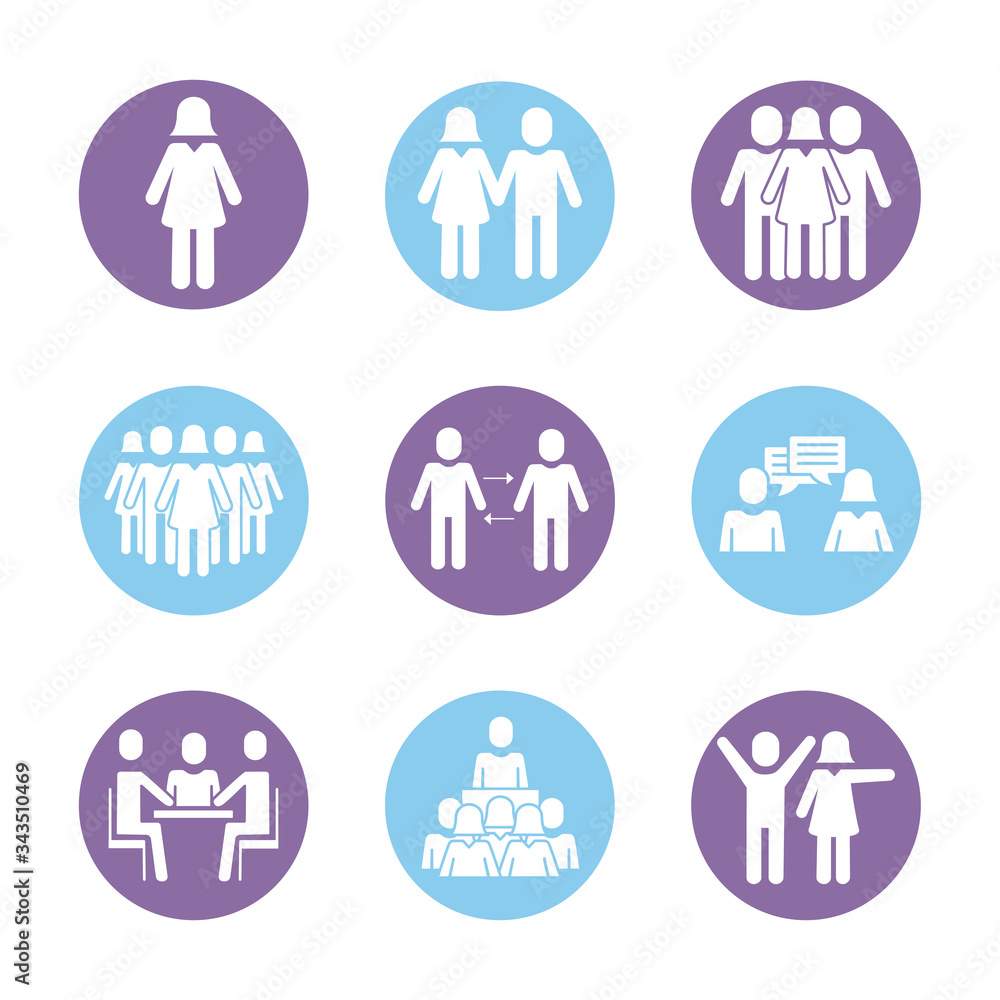 bundle of people avatars block style bundle of people avatars block style