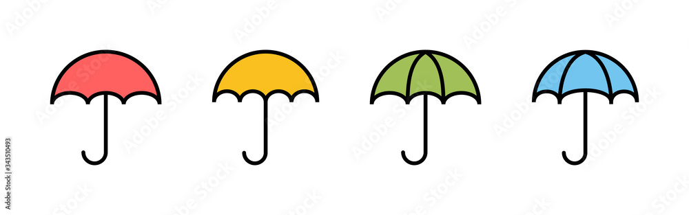 umbrella icons set. Umbrella vector icon umbrella icons set. Umbrella vector icon