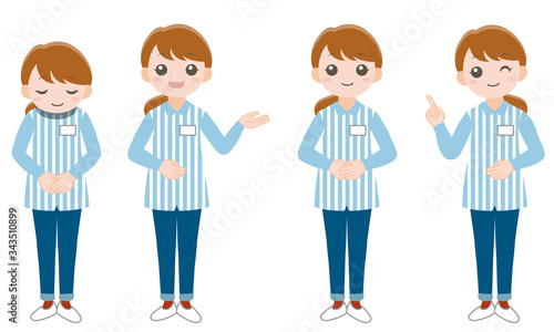 コンビニの女性店員