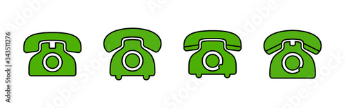 Telephone icons set. Phone icon vector. Call icon vector.