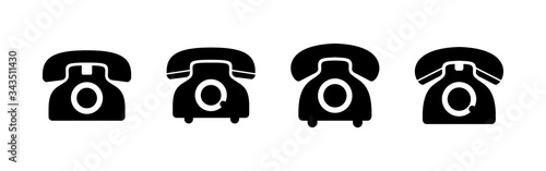 Telephone icons set. Phone icon vector. Call icon vector.