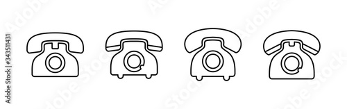 Telephone icons set. Phone icon vector. Call icon vector.