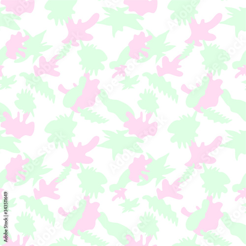 mint and pink hakka seamless pattern protective print. the design of fabric  packaging  children s clothing. doodle
