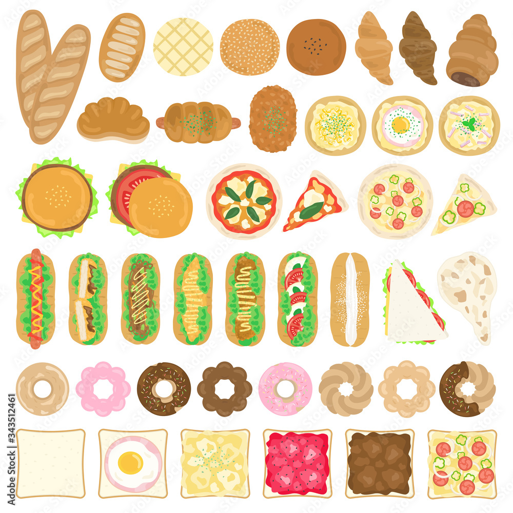 パンのイラストセット