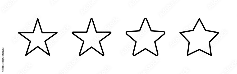 Star Icons set. Star vector icon. Rating symbol Star Icons set. Star vector icon. Rating symbol