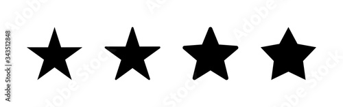 Star Icons set. Star vector icon. Rating symbol