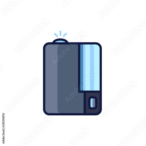 Humidifier air diffuser icon isolated on white background. Purifier microclimate ultrasonic home flat vector illustration. Healthy humidity.