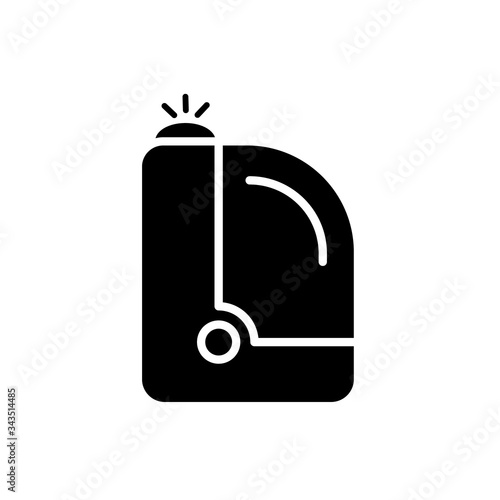 Black humidifier air diffuser icon isolated on white background. Purifier microclimate ultrasonic home flat vector illustration. Healthy humidity.