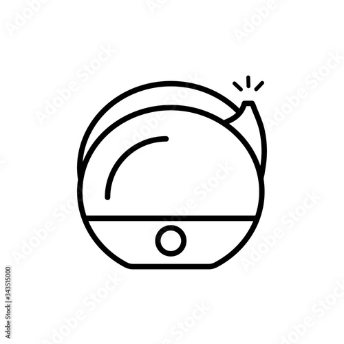 Humidifier air diffuser line icon isolated on white background. Purifier microclimate ultrasonic home flat vector illustration. Healthy humidity. Outline style.