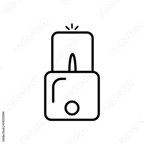 Humidifier air diffuser line icon isolated on white background. Purifier microclimate ultrasonic home flat vector illustration. Healthy humidity. Outline style.