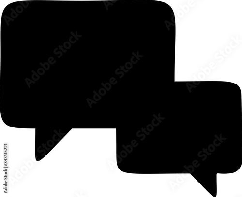 text message vector icon, speech bubble symbol. Modern, simple flat vector illustration for web site or mobile app