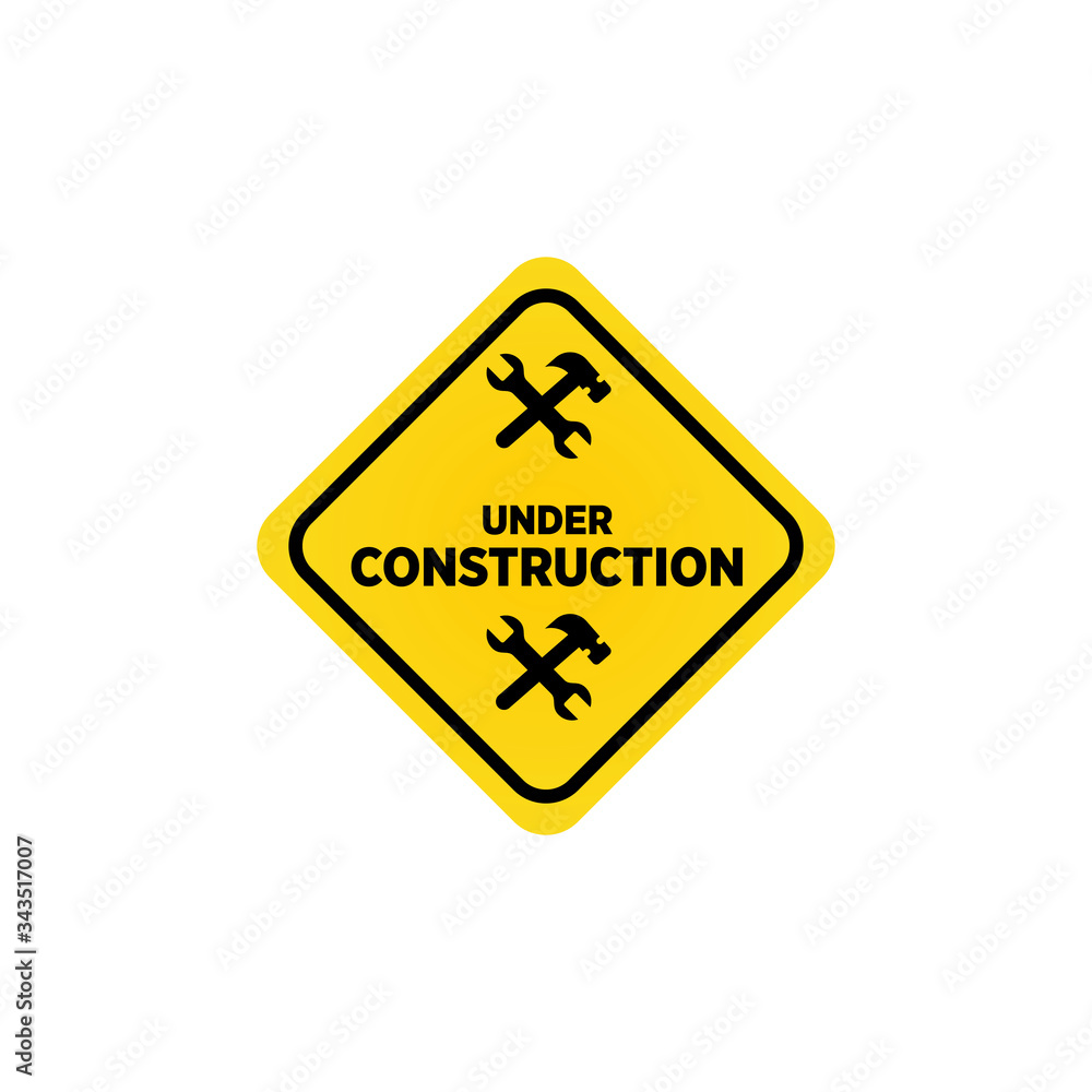 Under construction symbol design template Under construction symbol design template