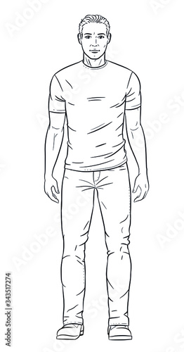 Male body drawing