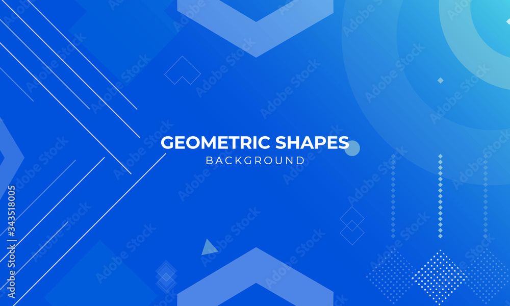 abstract blue background with geometric circles and lines