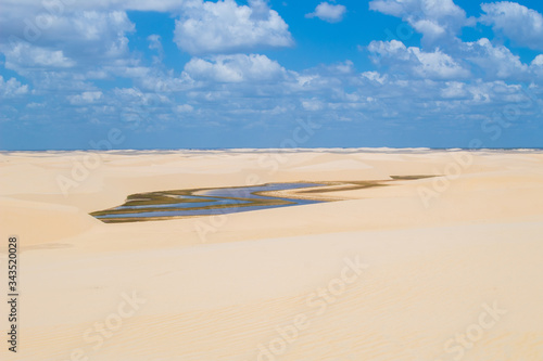 Dunes and beach at Len    is Maranhenses  MA  Brazil