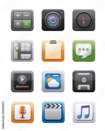 bundle of apps buttons menu panel © Gstudio