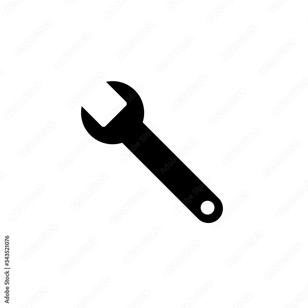 Wrench icon, logo isolated on white background Wrench icon, logo isolated on white background