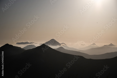 sunrise in the mountains