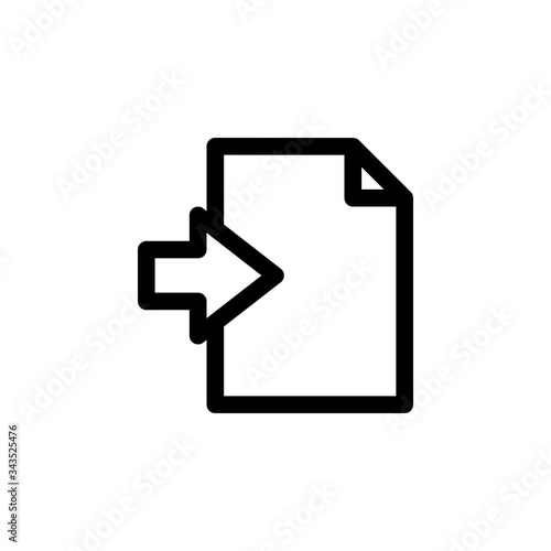 Import File User Interface Outline Icon Logo Vector Illustration
