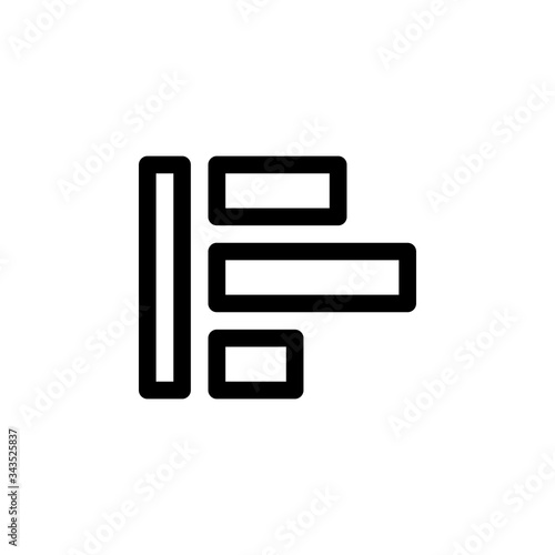 Alignment User Interface Outline Icon Logo Vector Illustration
