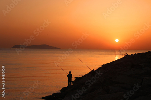 Fishing at Sunset