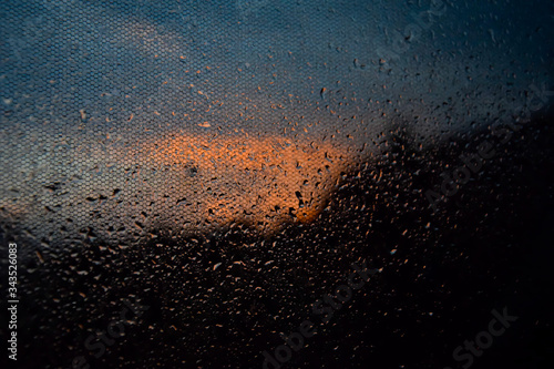 Wallpaper Mural Sunset through raindrops  Torontodigital.ca