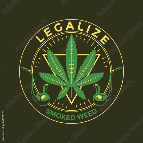 Marijuana or cannabis vector leaf
