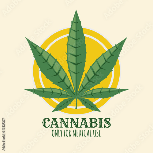 Marijuana or cannabis vector leaf