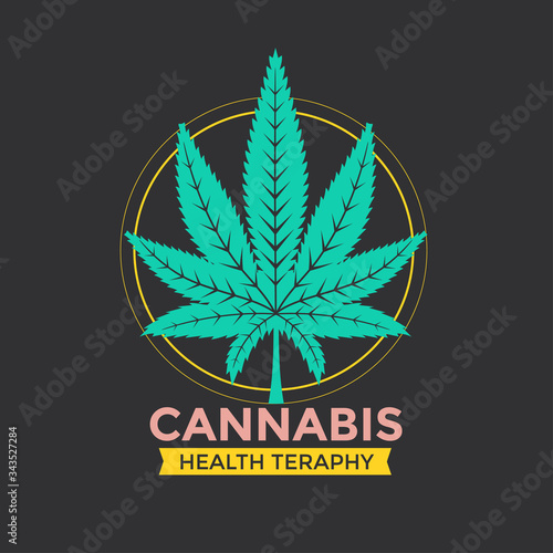 Marijuana or cannabis vector leaf