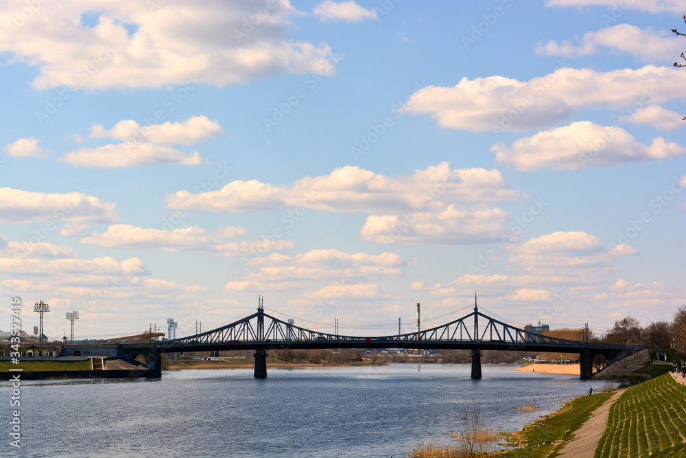 bridge over the Volga river