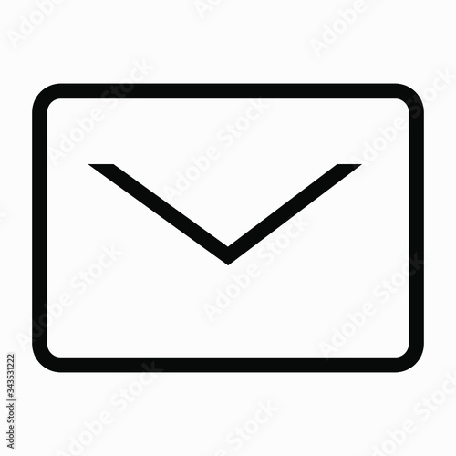 Mail icon isolated minimal single flat linear icon for application and info-graphic. Commercial line vector icon for websites and mobile minimalistic flat design.