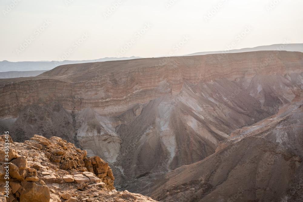 The ancient fortification in the Southern District of Israel. Masada National Park in the Dead Sea region of Israel
