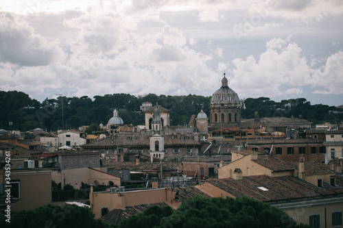 View of the rooftops of Rome