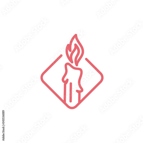 beauty Elegant Candle Light simple logo design