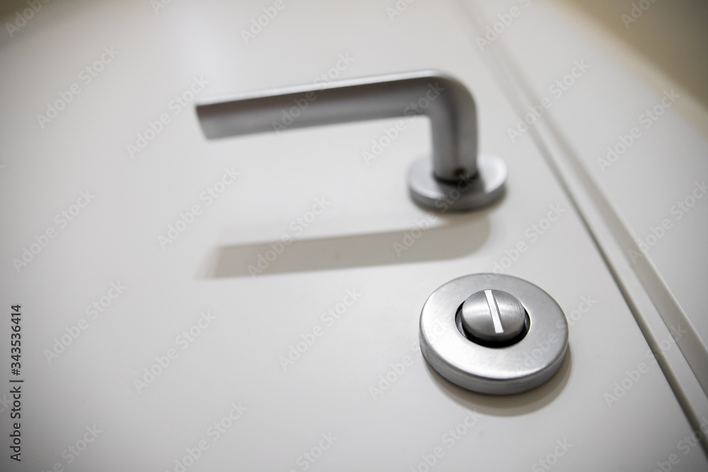 Modern, contemporary satin handle and keyhole detail Modern, contemporary satin handle and keyhole detail