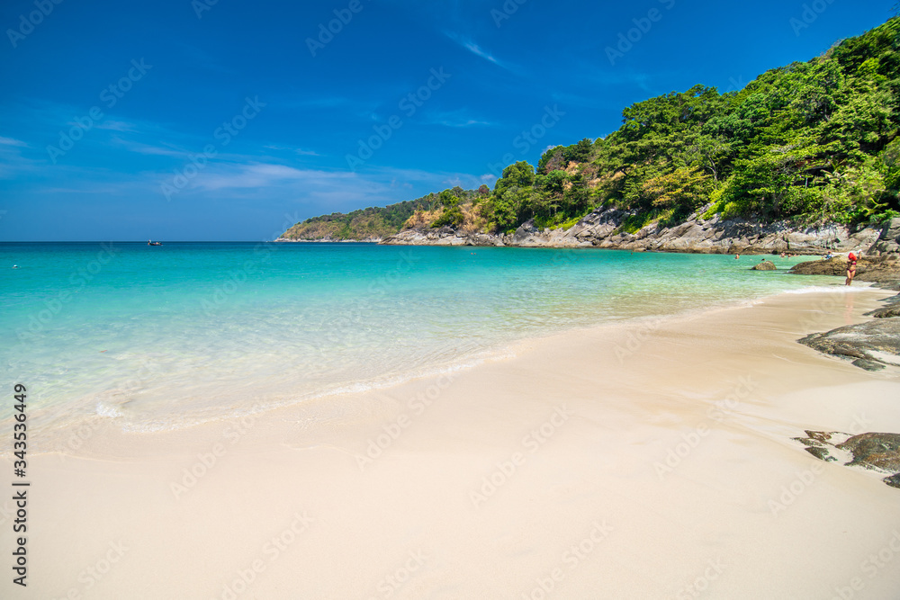 Freedom beach, Thailand - February, 2020: Gorgeous Freedom Beach at morning, Phuket, Thailand