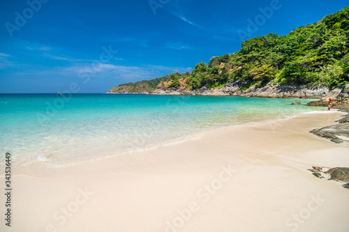 Freedom beach, Thailand - February, 2020: Gorgeous Freedom Beach at morning, Phuket, Thailand