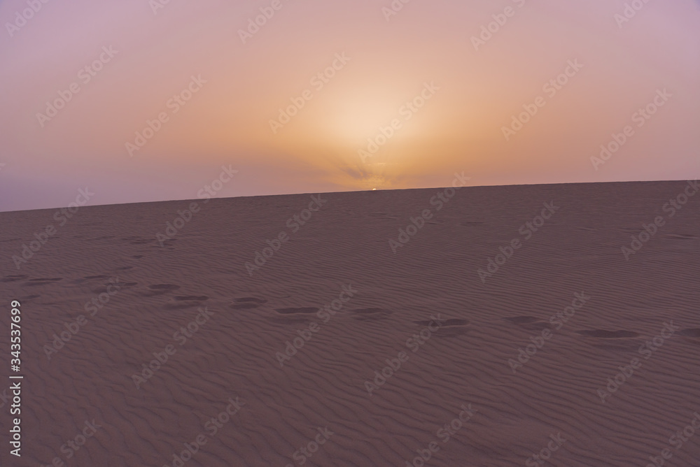 sunset in the desert sunset in the desert
