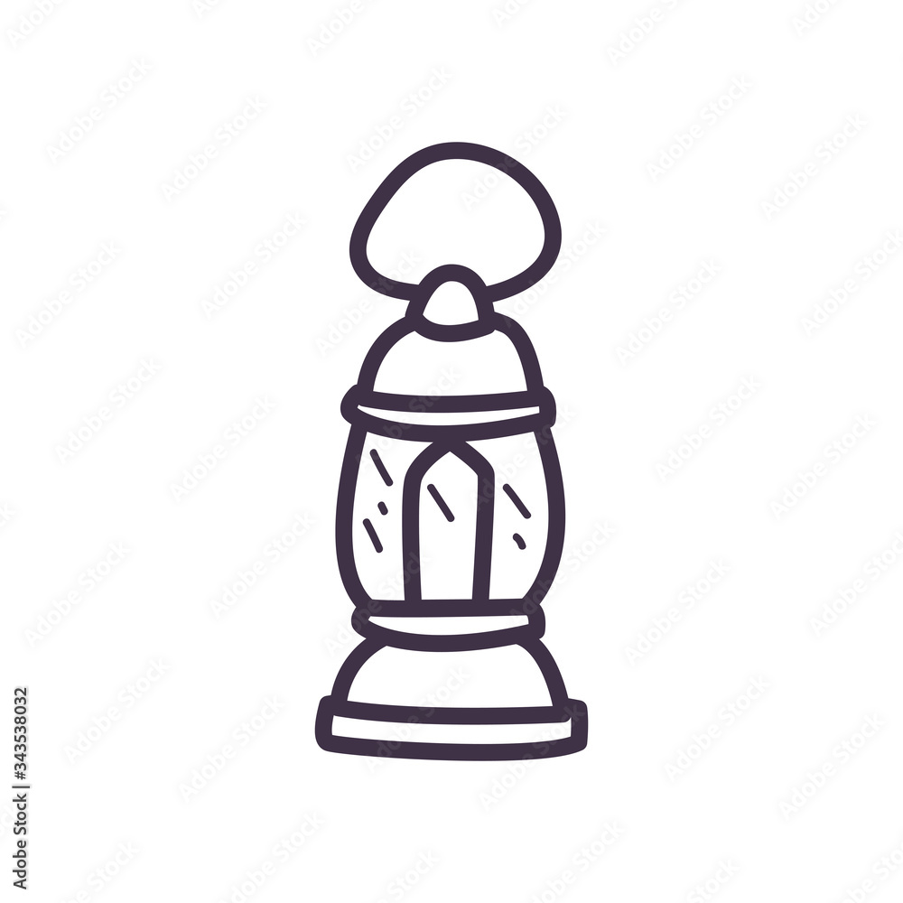 Eid mubarak lantern line style icon vector design Eid mubarak lantern line style icon vector design
