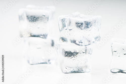 Ice cube isolated on white background