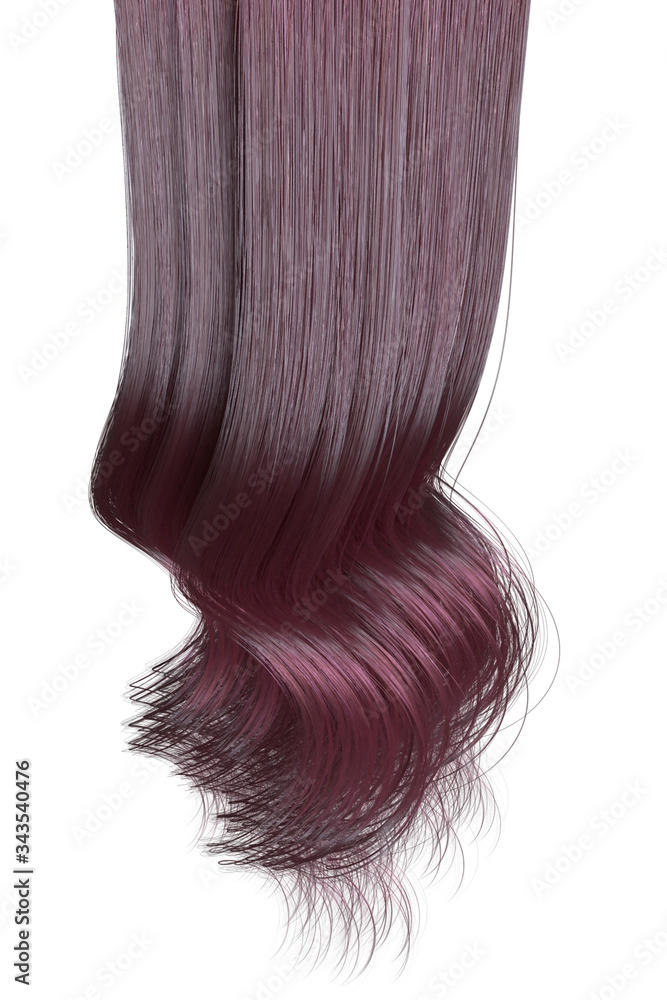 Fototapeta premium Hair strand curl pink