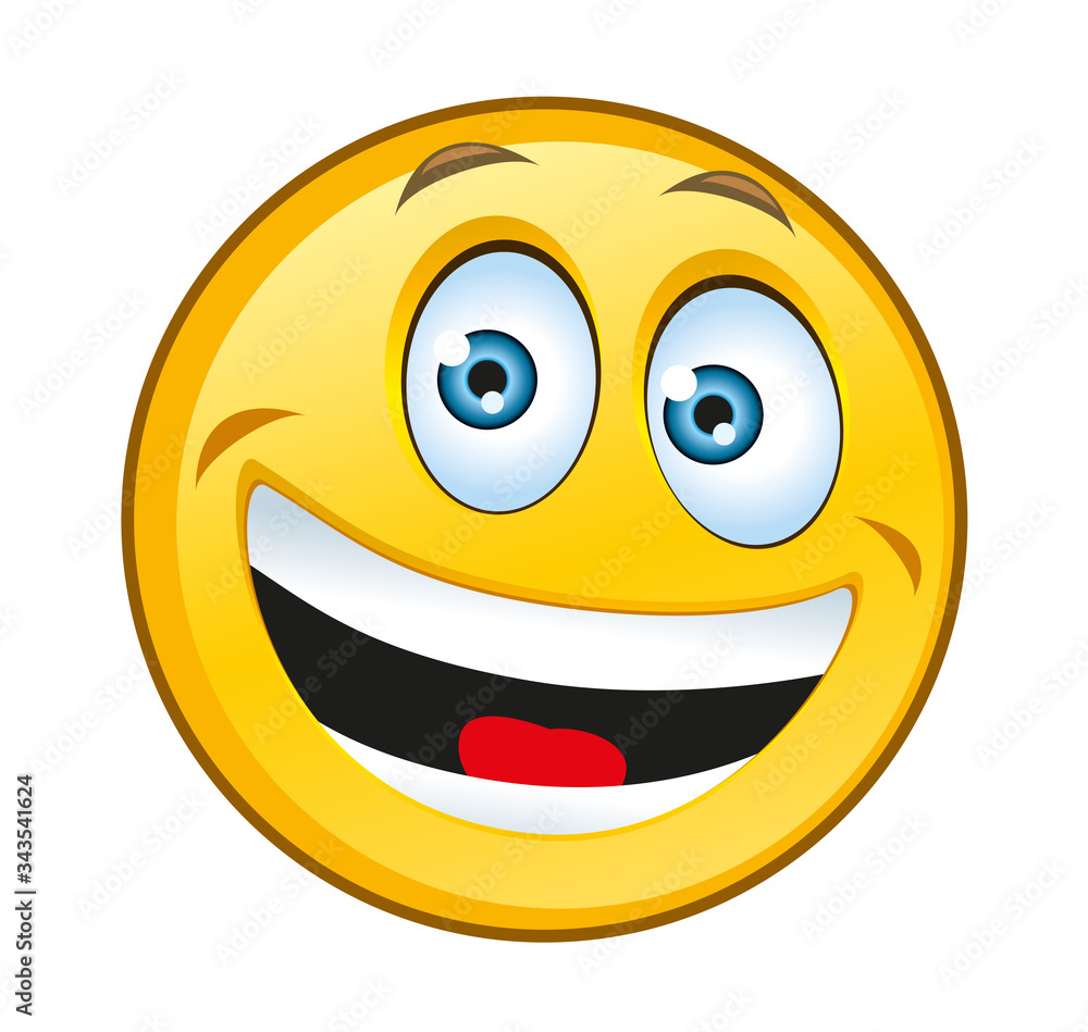 Fototapeta premium typical laughing yellow smilie