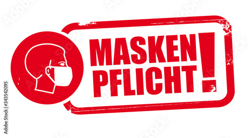 Stempel Maskenpflicht
