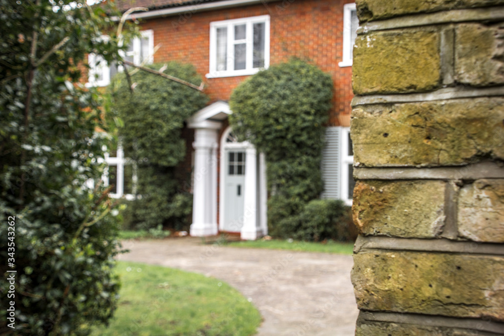 An attractive British red brick house An attractive British red brick house