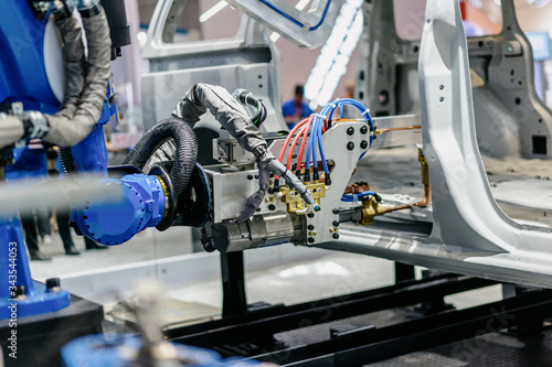 robot arm in factory