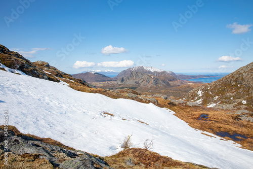 Hiking in the Velfjord mountains, Brønnøy municipality in Northern Norway